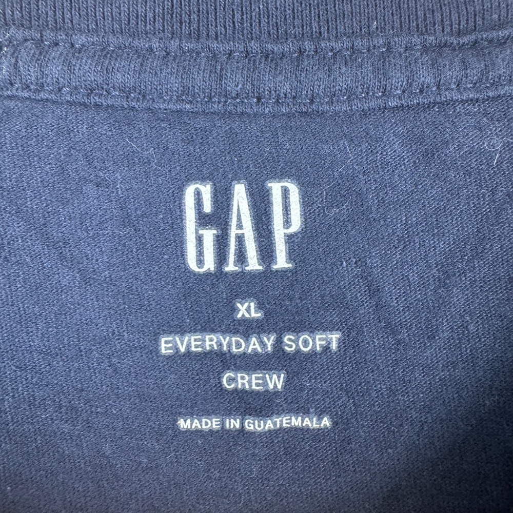 Gap T-Shirt Mens XL Blue Logo Everyday Soft Crew Neck Short Sleeve Cotton - Picture 5 of 9
